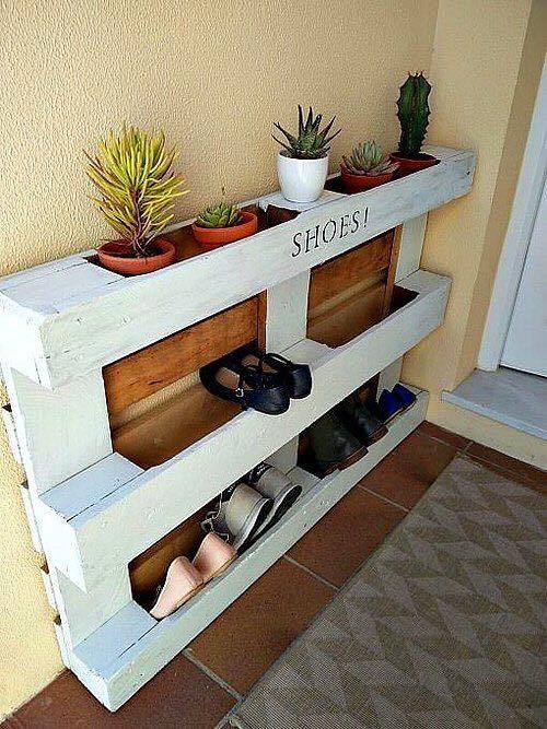 shoes in mudroom