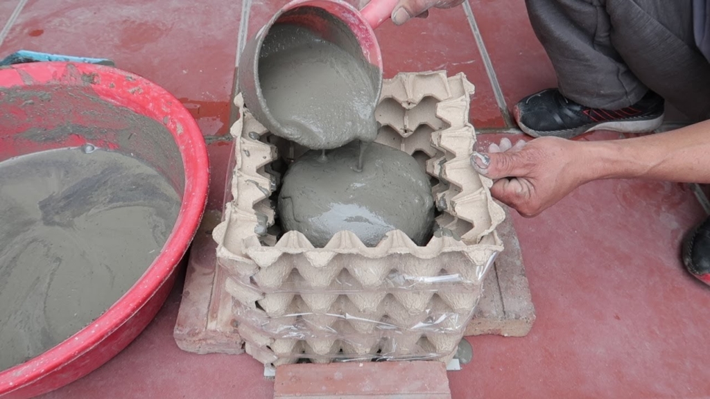 cement flower pot