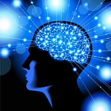 blue lights of human brain