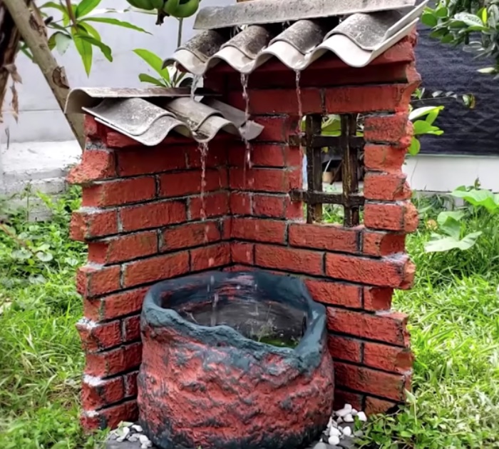 DIY styrofoam water fountain