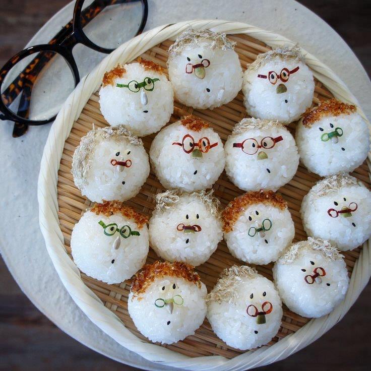 white rice balls